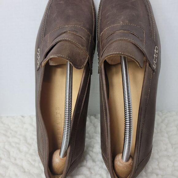 Adelante The Luca Men's Size 11D Slip On Penny Loafers Brown Nubuck Shoes - Picture 8 of 10